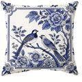 Blaue Vögel Kissenbezug