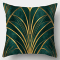Grün-Gold Art Déco Kissenbezug
