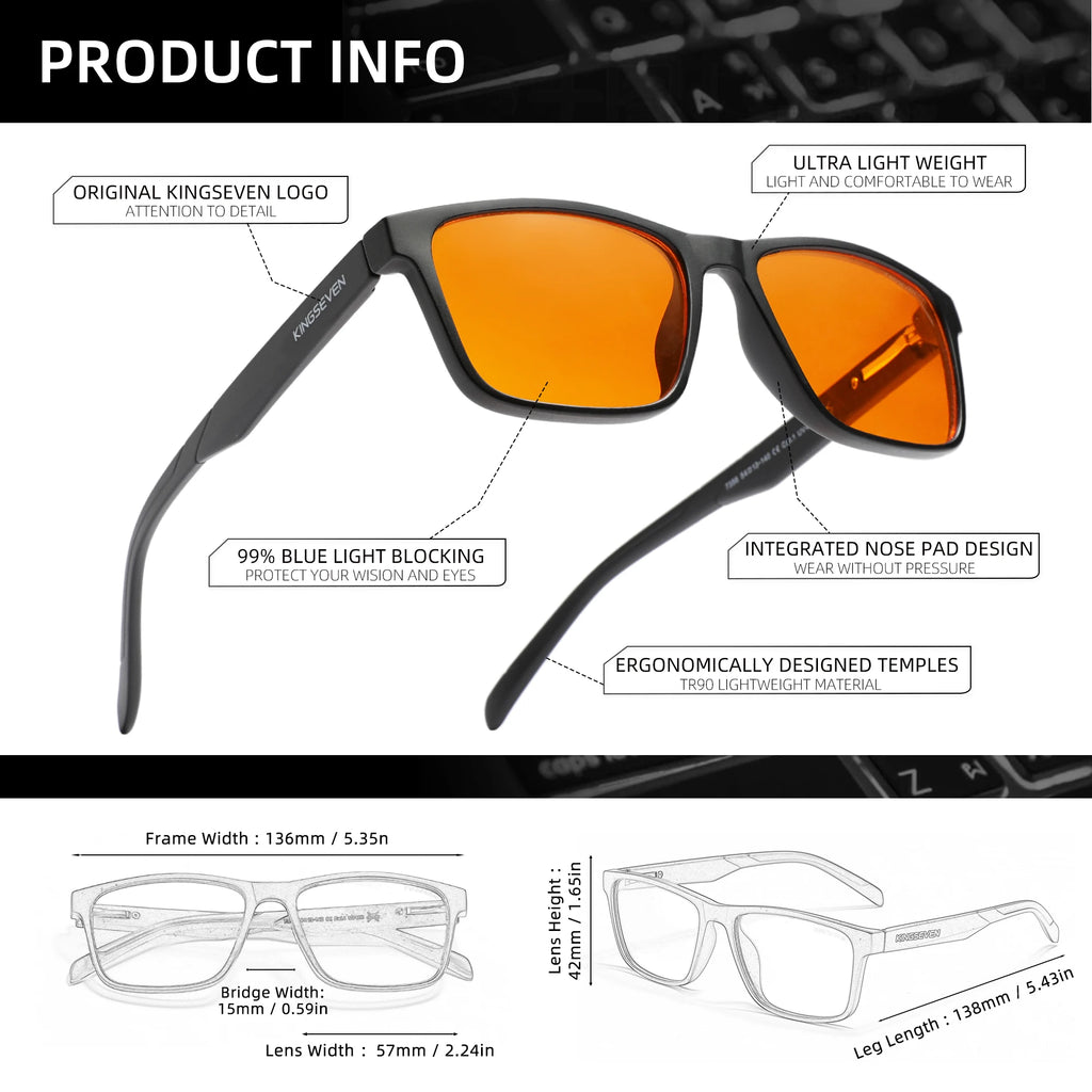 KINGSEVEN Anti-Blue Light Brille