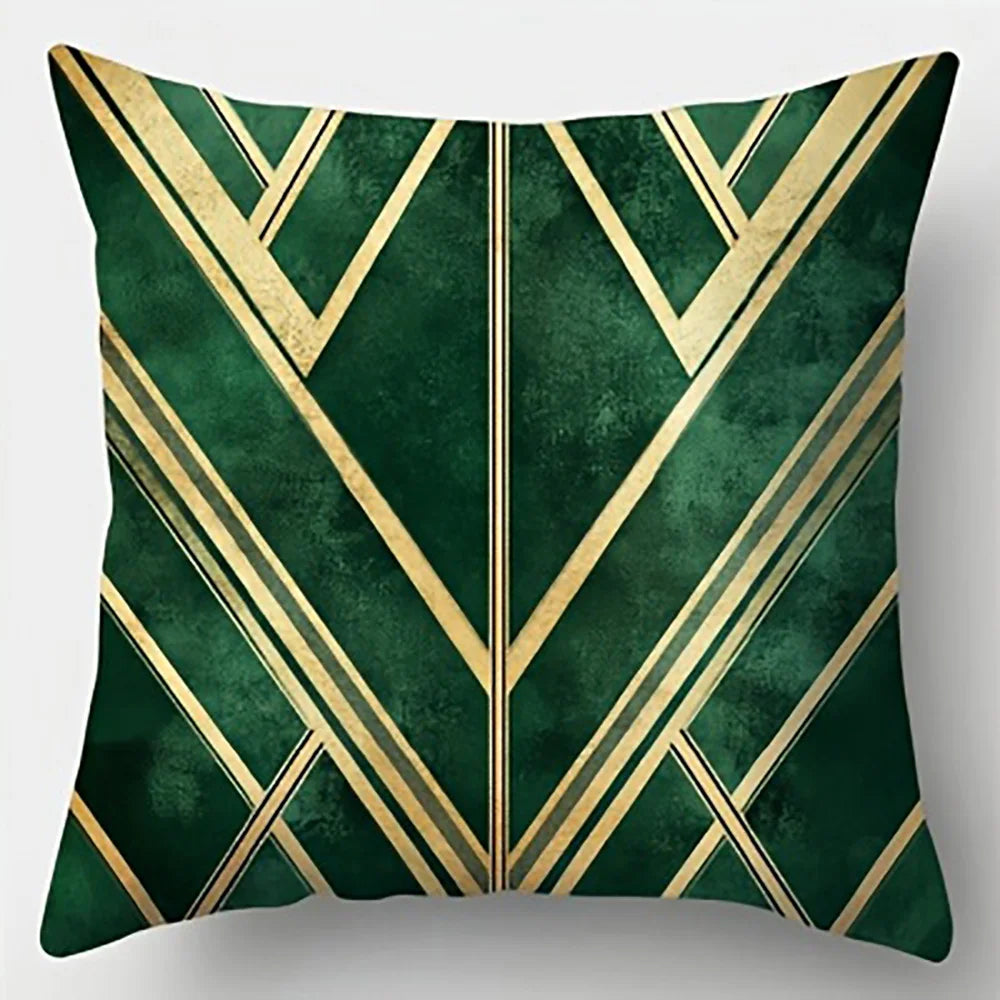 Grün-Gold Art Déco Kissenbezug