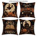4er Halloween Kürbis Kissenbezug