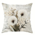 Vintage Blumen Schrift Kissenbezug